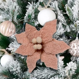 89381631 Украшение елочное «Цветок», 24x15.5 см, цвет розовый STLM-1519654