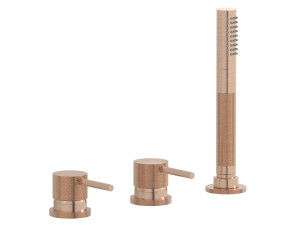 Однорычажный смеситель для ванны с 3 отверстиями и ручным душем