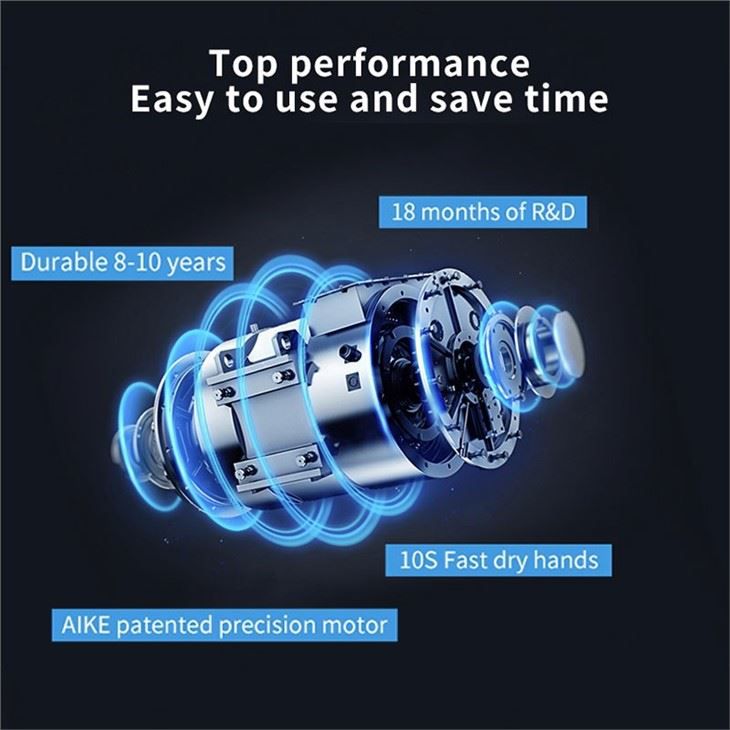 Сушилка для рук из нержавеющей стали AIKE AK2805_889  - Вид №2