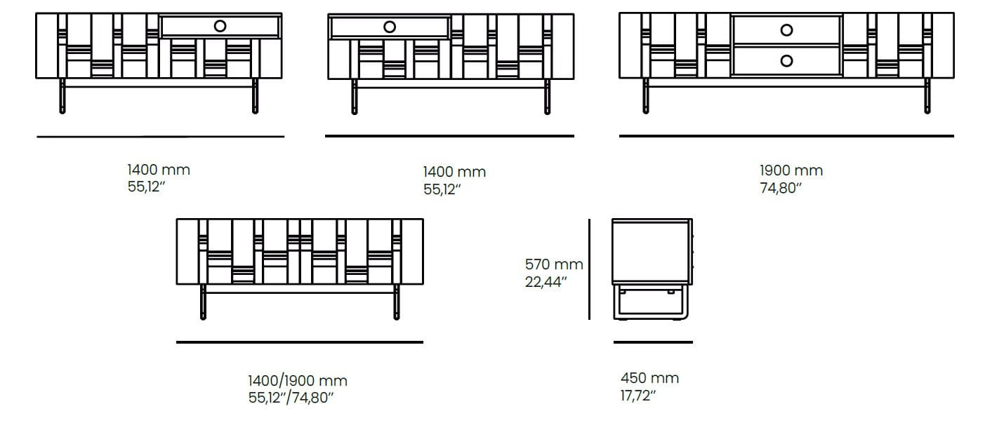 Низкий ТВ-шкаф animovel карат ARCH-00048253 - Вид №2