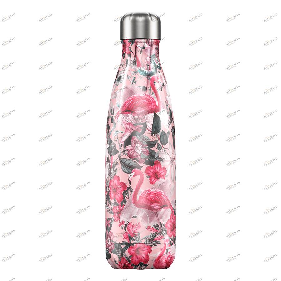 Термос 500 мл розовый Tropical Flamingo CHILLY'S BOTTLES ДИЗАЙНЕРСКИЕ 00-3948033 Розовый 