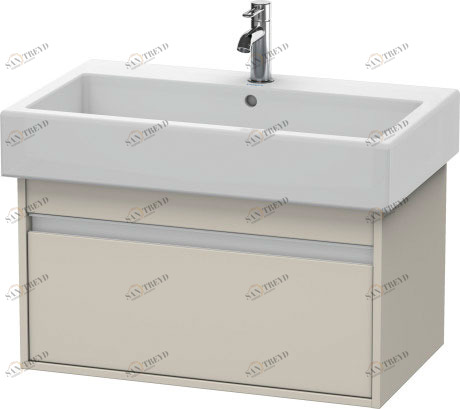 KT668709191 Тумбочка подвесная Ketho #KT6687 750 x 440 мм Серо-коричневый декор Duravit
