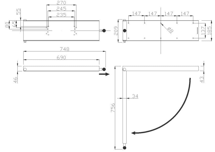 Держатель раковины из нержавеющей стали Ponte Giulio Older ARCH-00077249 - Вид №1