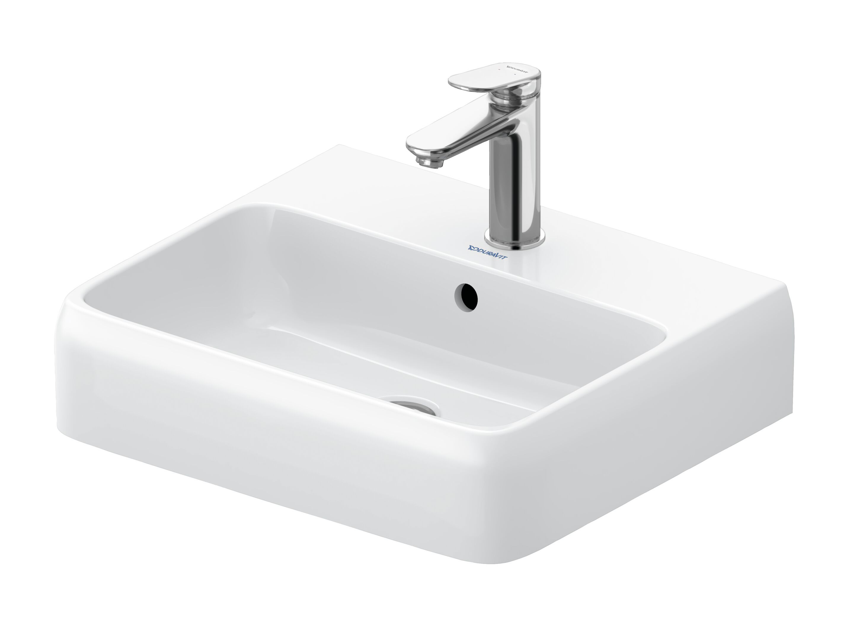 Прямоугольная керамическая подвесная раковина с переливом Duravit Qatego ARCH-00113355