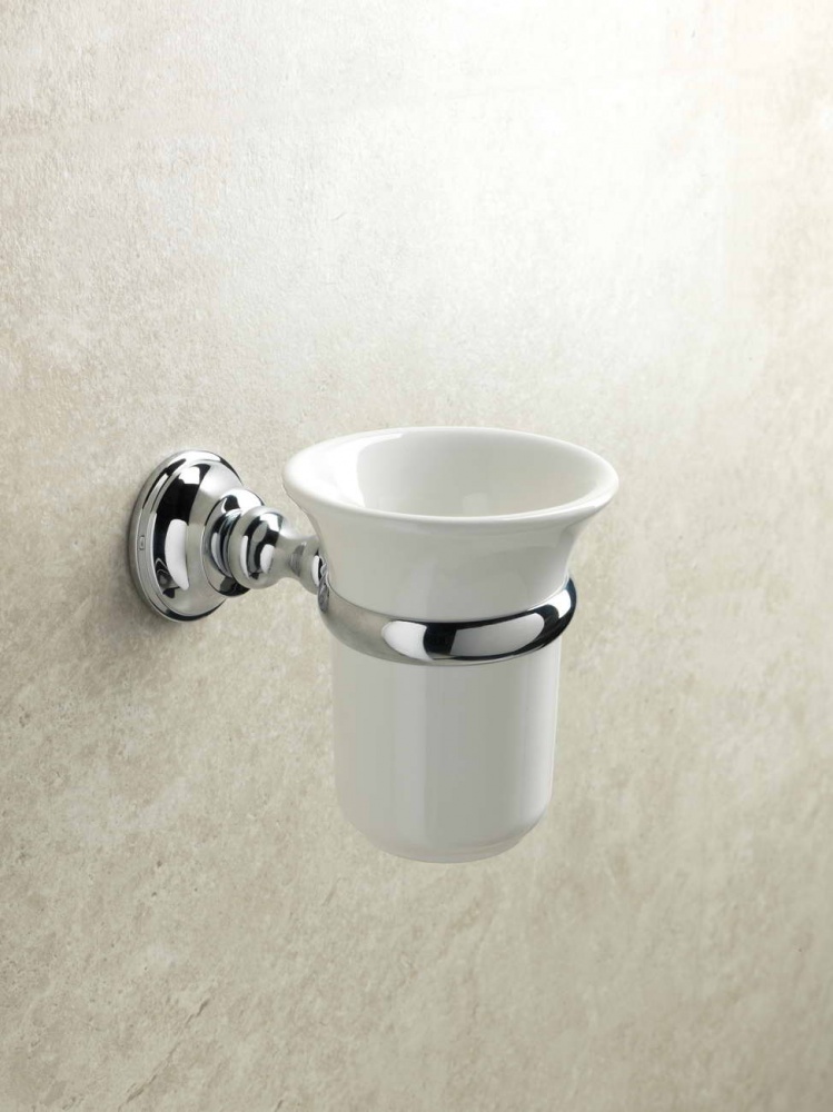 SM10(25-BI) Stil Haus Smart, настенный керамический стакан, цвет бронза - белая керамика 