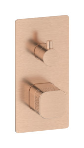 Комплект внешних частей для настенного прогрессивного смесителя на 3 потребителя. WE ARE IB eo312sr_2 Brushed Rose Gold Elio