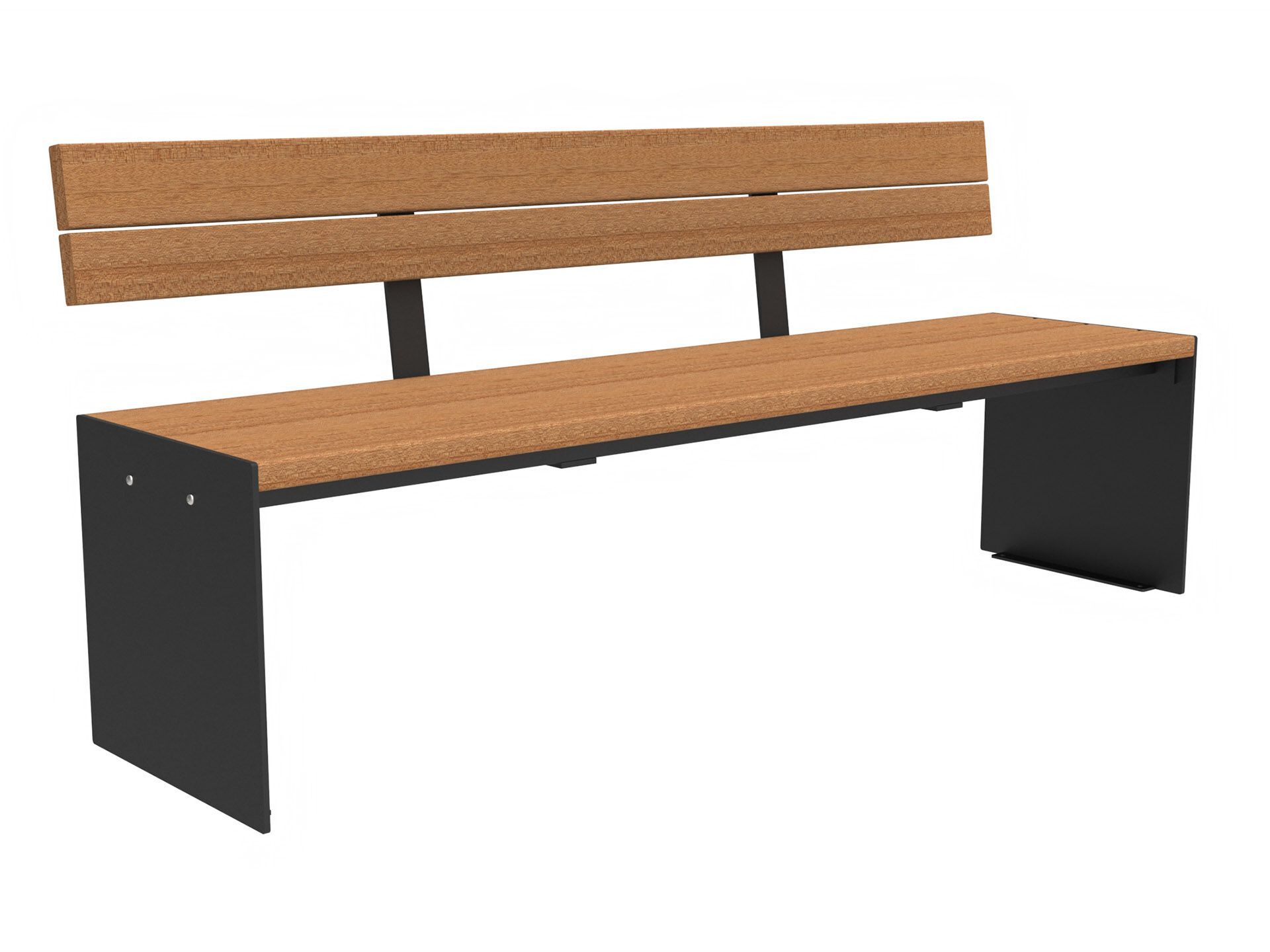 Скамья из окуме со спинкой Lazzari Recto ARCH-00077399 - Вид №16