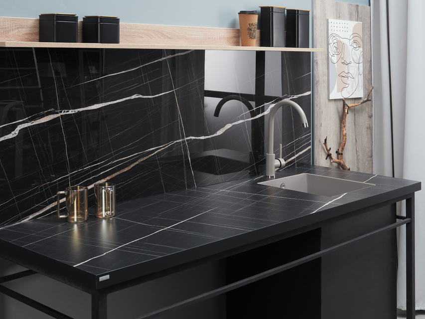 Столешницы для кухни - Мрамор Нуар LIGRON LIST357 2109 - Вид №6