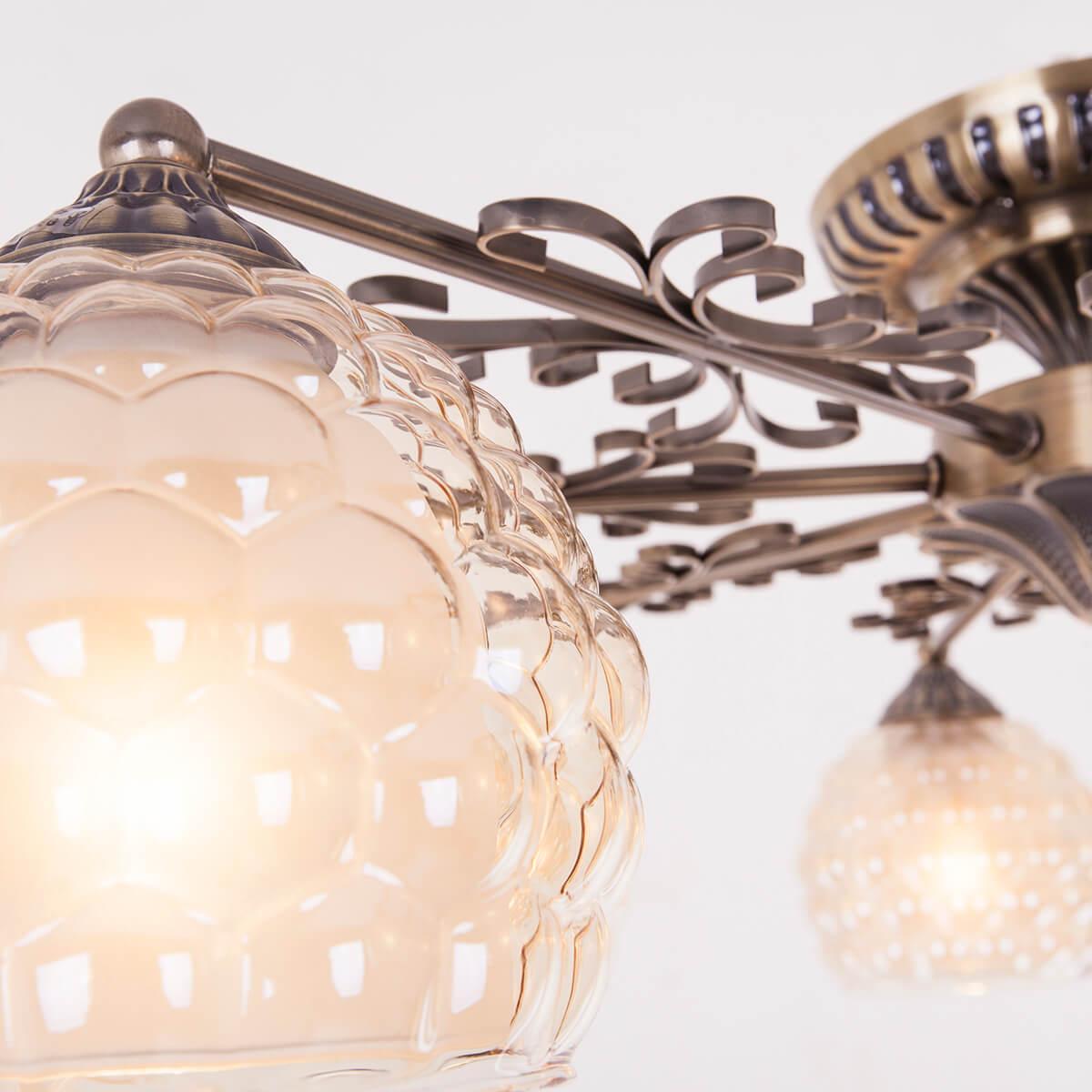 Потолочная люстра IDLamp Bella 285/8PF-Oldbronze IDLAMP BELLA OLDBRONZE 183447 Белый  - Вид №1