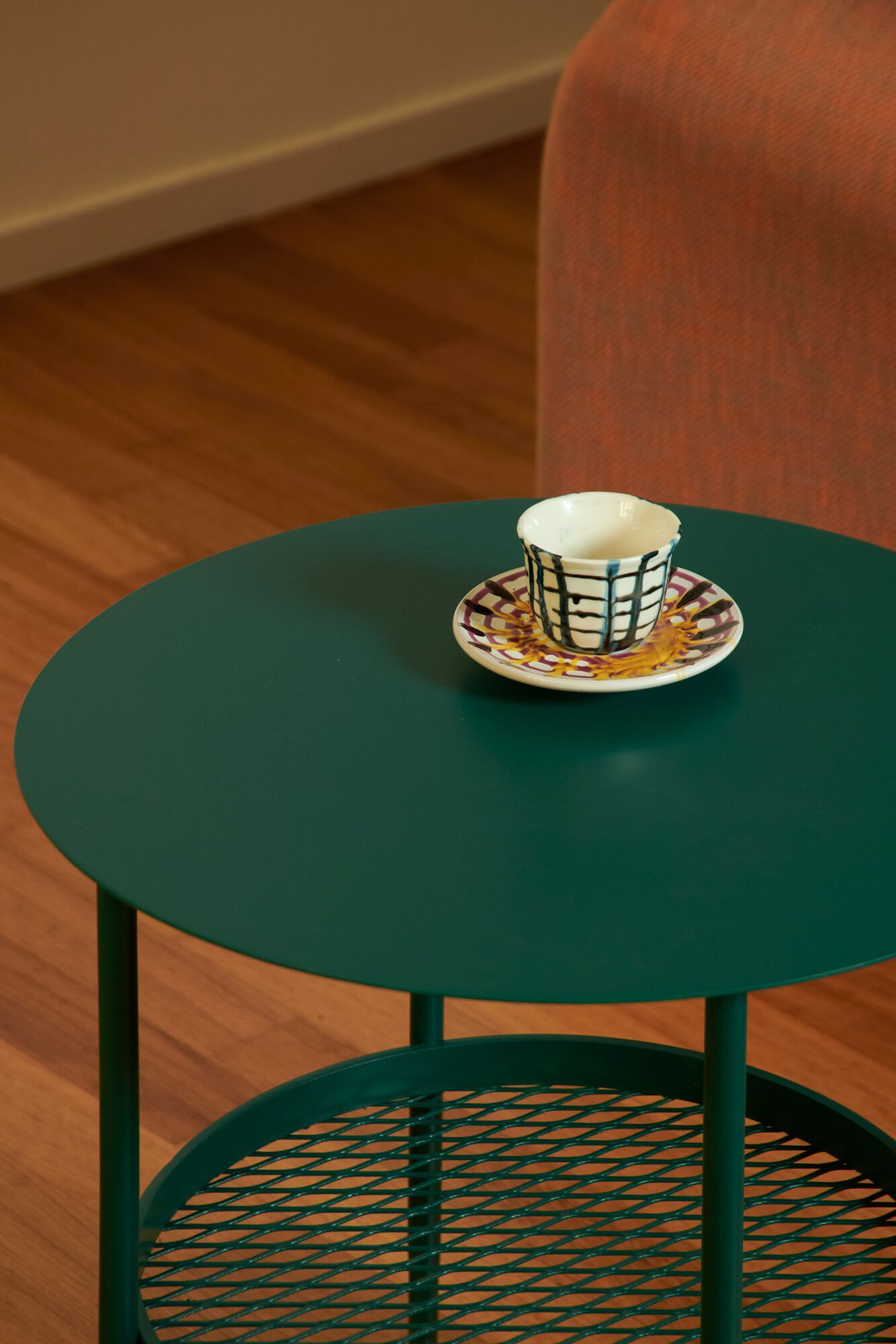 Круглая прикроватная тумбочка из кованого железа Lispi Himalia ARCH-00076763 - Вид №5