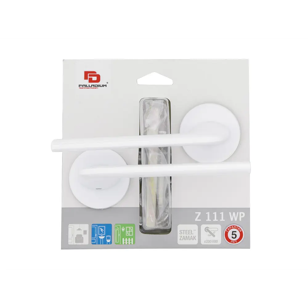 Дверные ручки Palladium Z 111 WP, без запирания, комплект, цвет белый 85259757 STLM-2017021  - Вид №2
