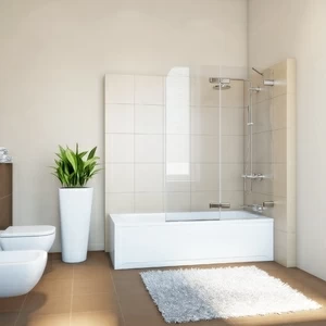 Шторка на ванну 80x160 GV-862A прозрачное стекло 6 мм GUTEWETTER TREND PEARL