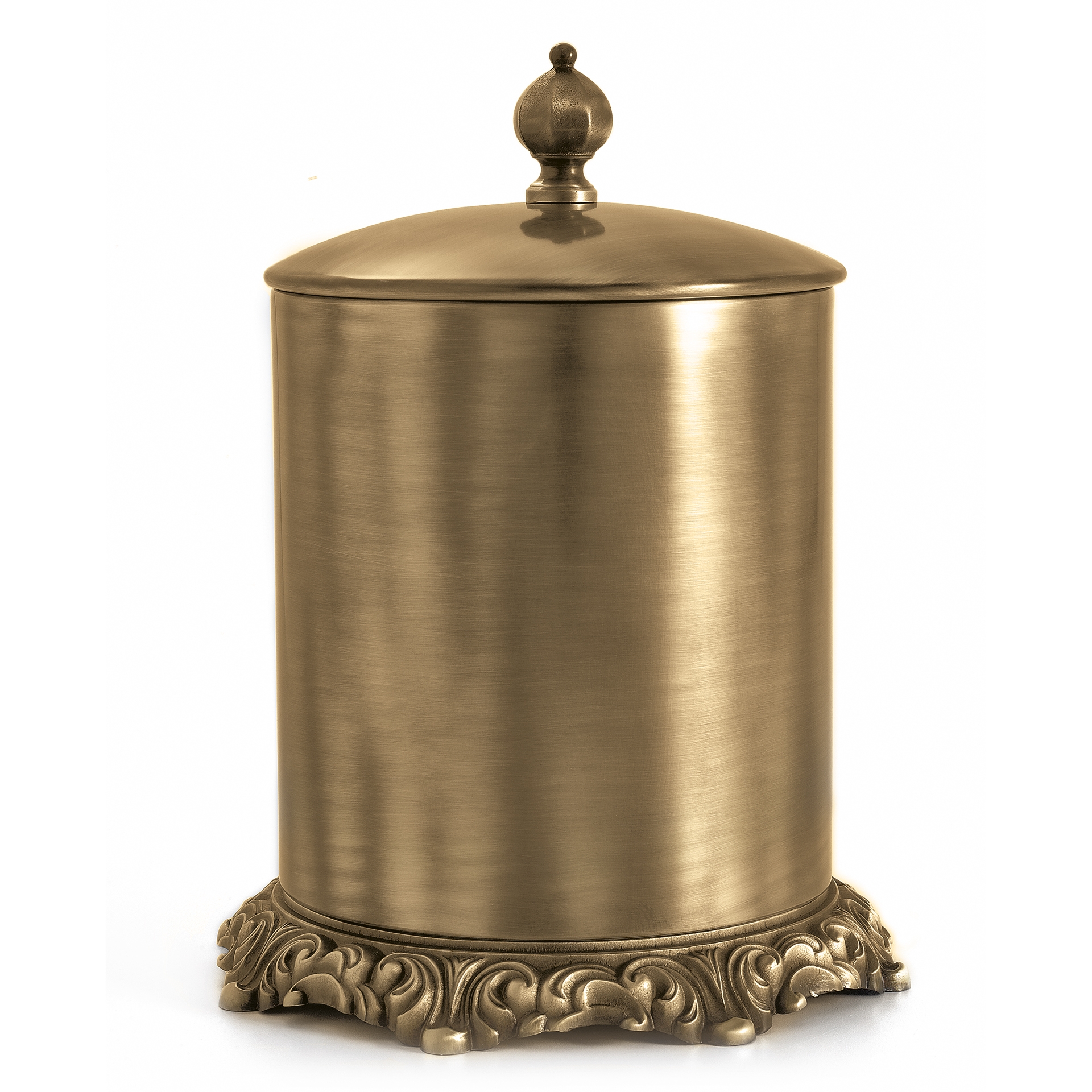FSM65/02 3SC Урна для мусора из латуни с крышкой - Zar ручка D. 22 - H. 29 Classico Treesseci 3SC