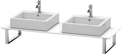 XL016C04343 Консоль для накладных раковин и встраиваемых умывальников, для угла слева X-Large #XL016C 480 мм Базальт матовый, декор Duravit - Вид №2