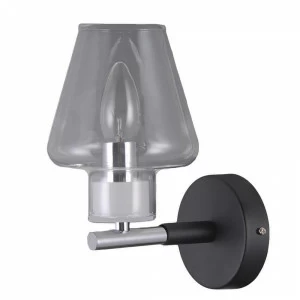 Бра со стеклянным плафоном черное "Горейн" 33075.02.13.01 LUMIEN HALL ГОРЕЙН 00-3930206 Прозрачный;черный