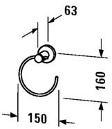 Duravit Держатель кольца для полотенца D-code sun-id-1388281 - Вид №2