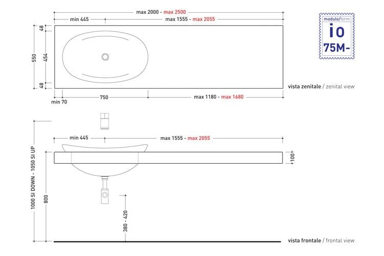 Двойная столешница для умывальника Ceramica Flaminia ARCH-00035641 - Вид №4