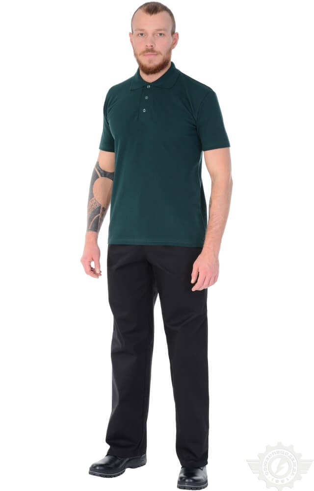 66394 Тенниска-поло зеленая  Одежда для салонов красоты  размер S (46) Спецодежда  - Вид №8