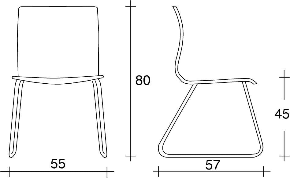 Многослойный штабелируемый стул TALIN Webwood ARCH-00059566 - Вид №3