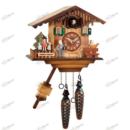 Часы настенные деревянные орех с кукушкой Sars 8MT SARS ДИЗАЙНЕРСКИЕ 00-3967481 Коричневый 