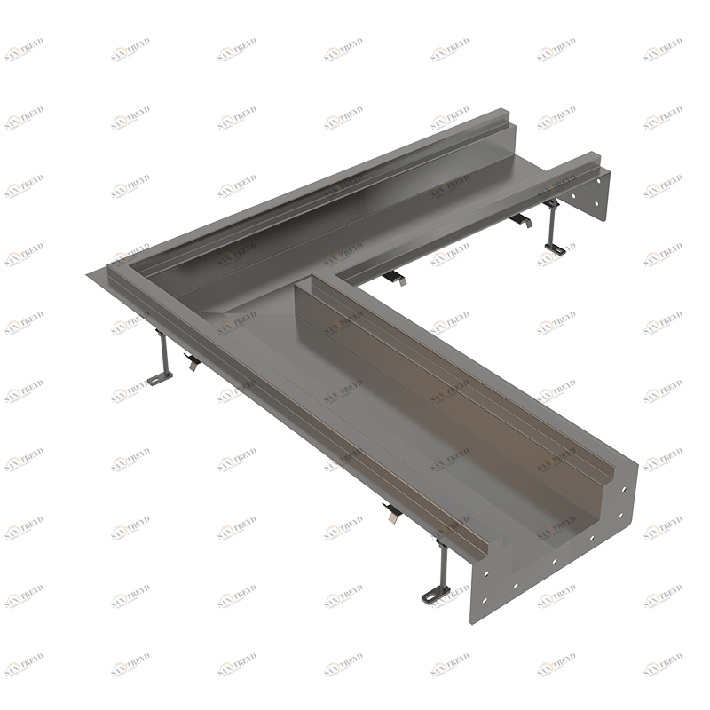 Промышленный коробчатый желоб угловой из нержавеющей стали AISI 304 ALCAPLAST APR11102