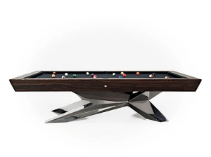 Стальной и деревянный прямоугольный бильярдный стол