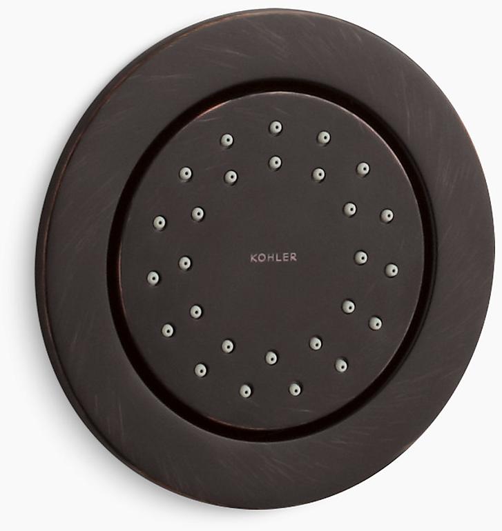 KOHLER WaterTile Круглый спрей для тела с 27 форсунками 2,0 галлона в минуту со стимулирующим спреем и воздушно-впускной технологией Katalyst K-8013-AK-2BZ 