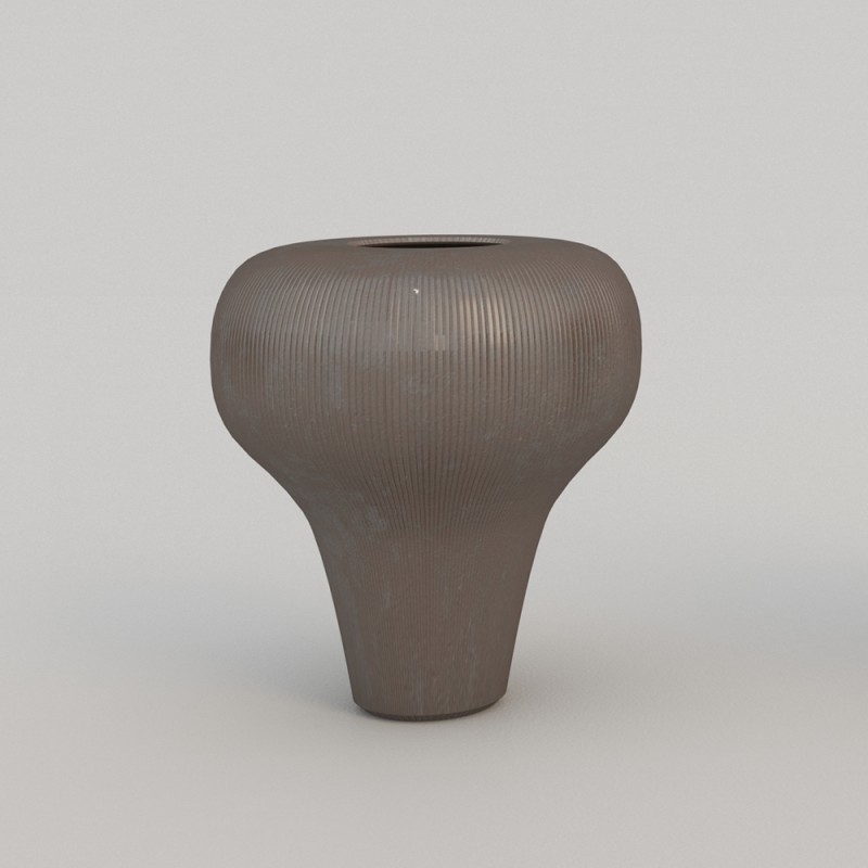 Q106/5RX32 Ребристые тоб и шикарные вазы Adriani e Rossi Медь  - Вид №1