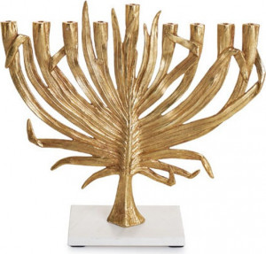 10583963 Michael Aram Подсвечник на 9 свечей Michael Aram "Пальмовая ветвь" 36см Сталь нержавеющая