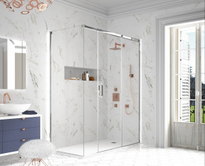 Дверь душевая для установки с боковой панелью GSC1425H L или R Merlyn Arysto Хромированный