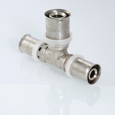 VTm.231.N.162016 Пресс-фитинг – тройник Valtec 16 х 20 х 16 мм  - Вид №1