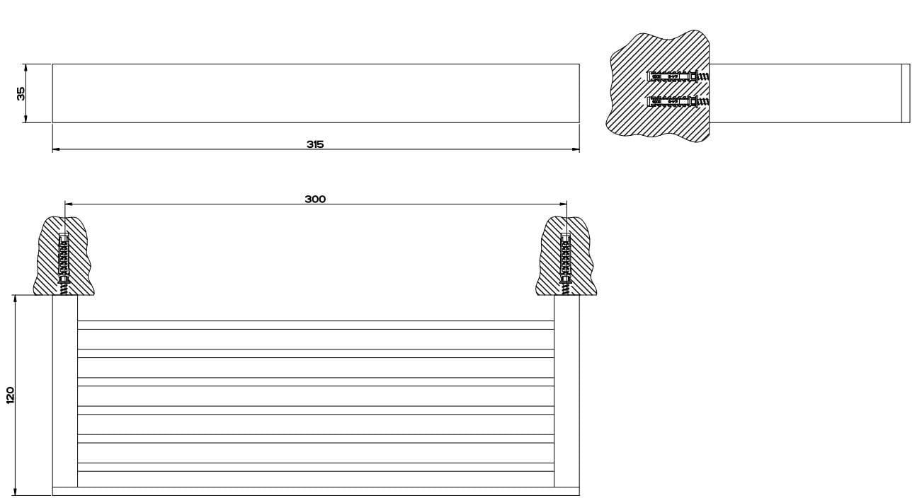Латунная полка для ванной комнаты Gessi прямоугольник ARCH-00024013 - Вид №5