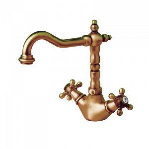 211799 PREMIUM Старый латунный ретро носик 1866 моноблочный Умывальник Старая Латунь GRB MIXERS