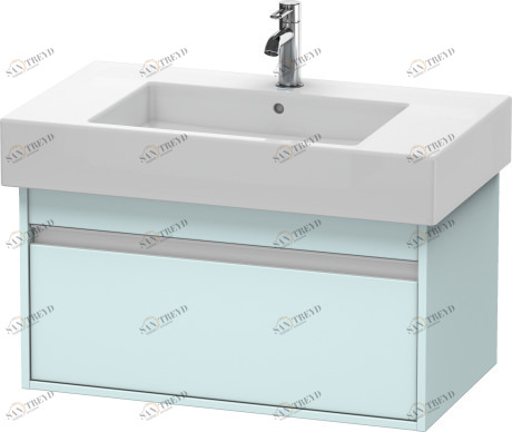 KT669000909 Ketho Тумбочка подвесная Светло-голубой матовый декор Duravit