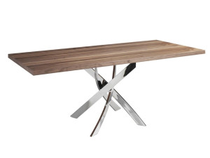 Прямоугольный стол для гостиной из стали и дерева