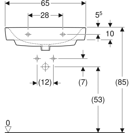 501.714.00.1 Раковина Geberit Renova Compact Geberit  - Вид №30