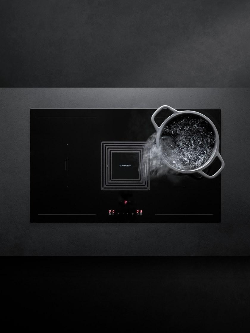 Barazza Индукционная стеклокерамическая плита со встроенной вытяжкой Zero 1pidz90n - Вид №1