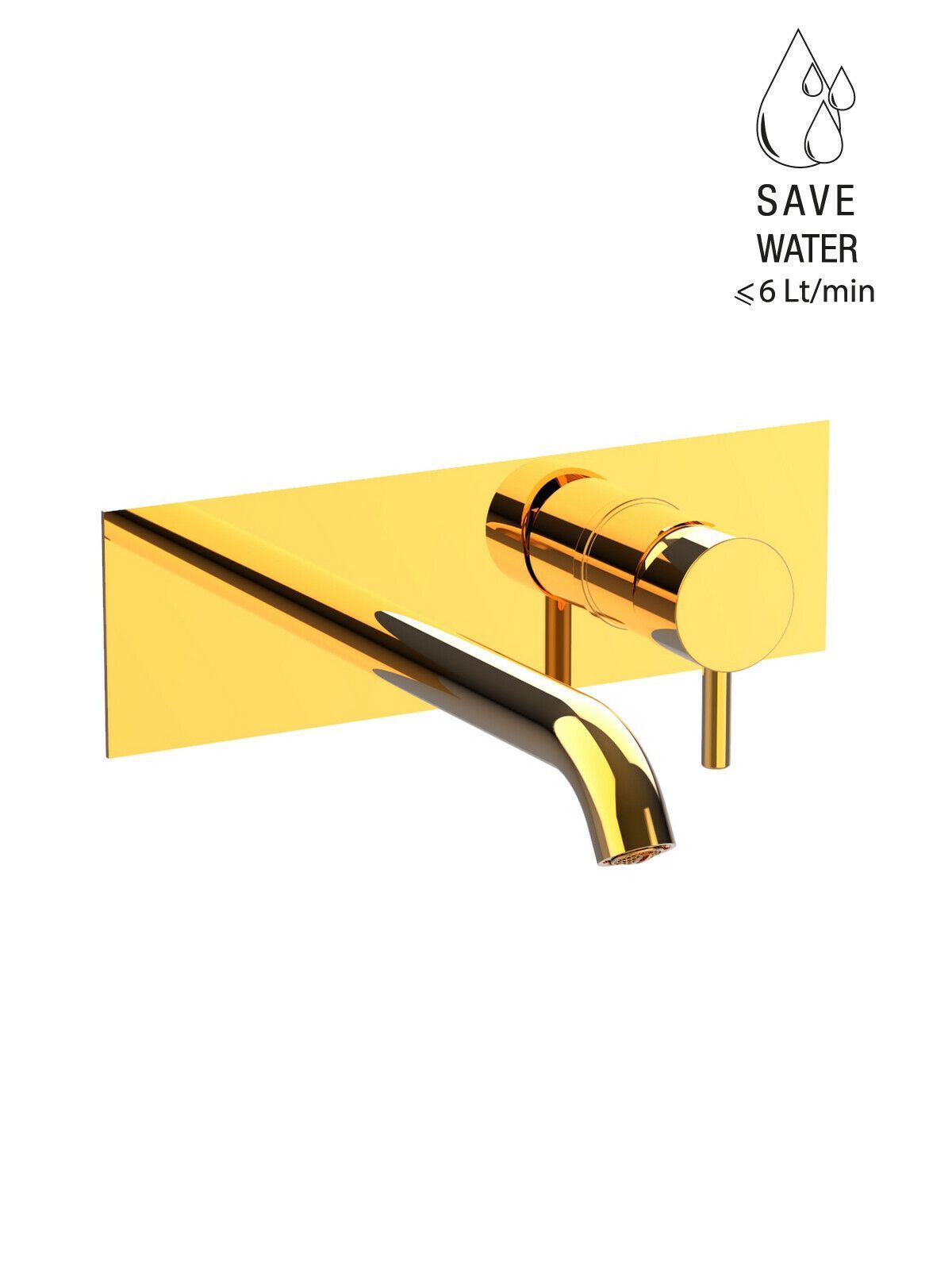 Настенный однорычажный смеситель для раковины с ограничителем расхода Rubinetterie Frattini Pepe XL ARCH-00076573 - Вид №2