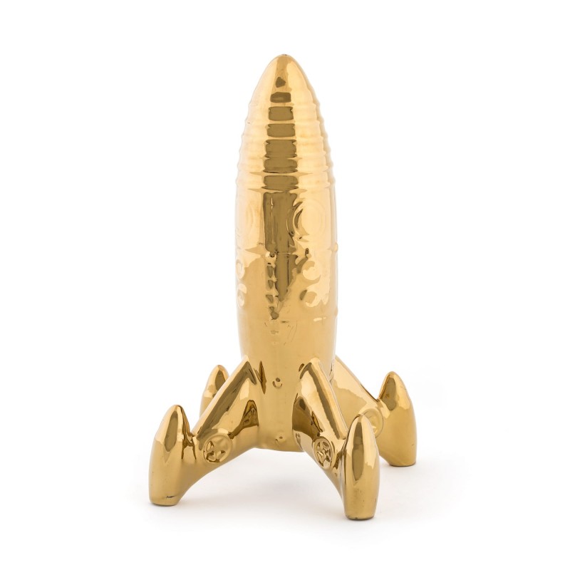 Статуэтка фарфоровая золотистая Memorabilia Gold My Spaceship SELETTI  00-3883220 Золото  - Вид №1