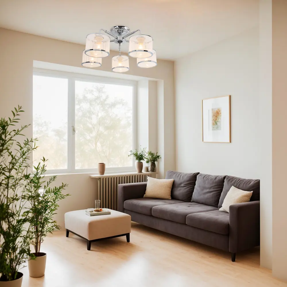 Люстра потолочная Essence 5 ламп 18 м² цвет хром Escada STLM-2072471 - Вид №7