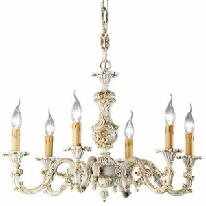 Possoni Illuminazione Антикварная люстра из белого / золота Oldie 504/6-091