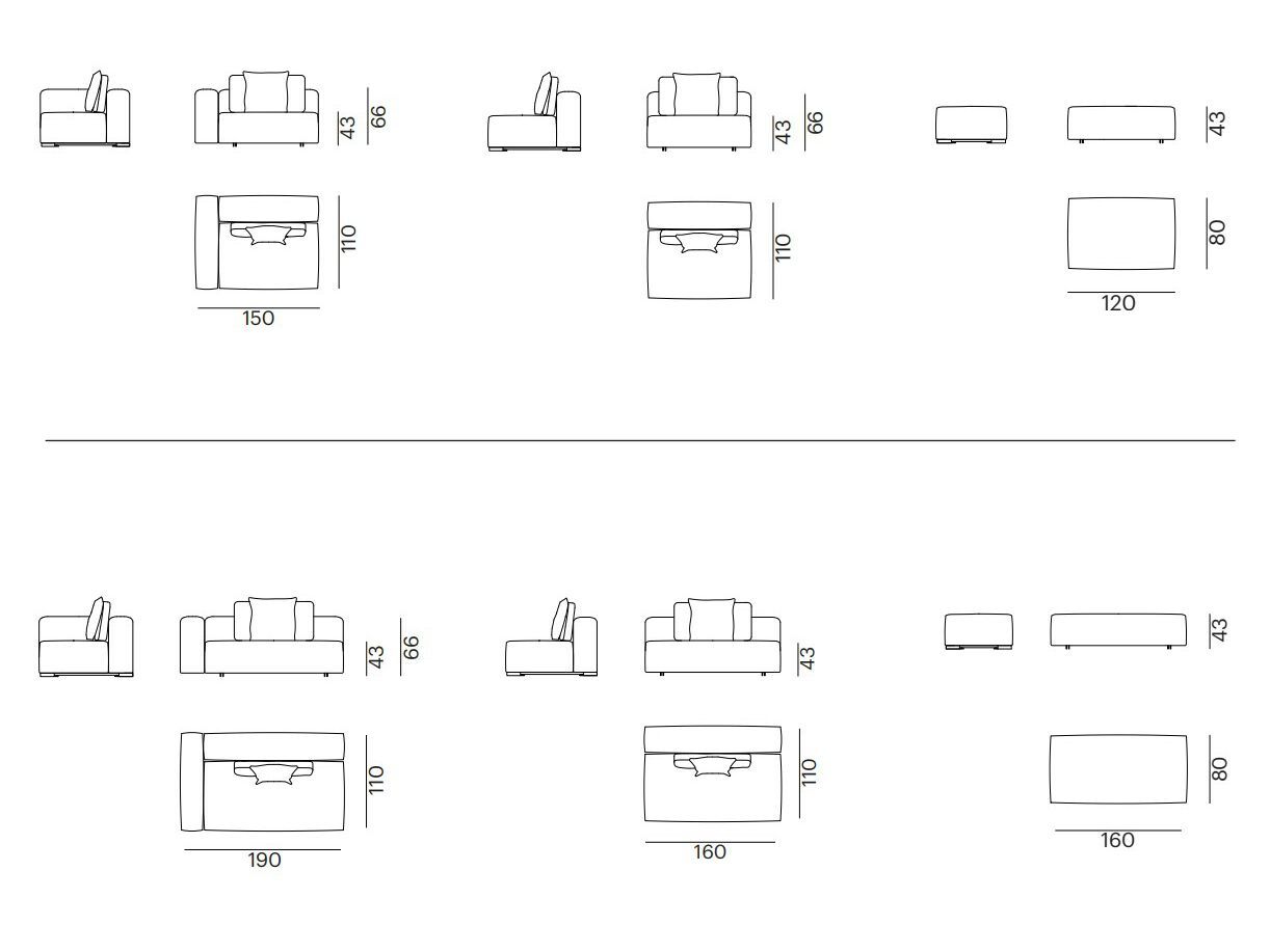 Ткань сад диван Exteta Эльба ARCH-00086973 - Вид №41