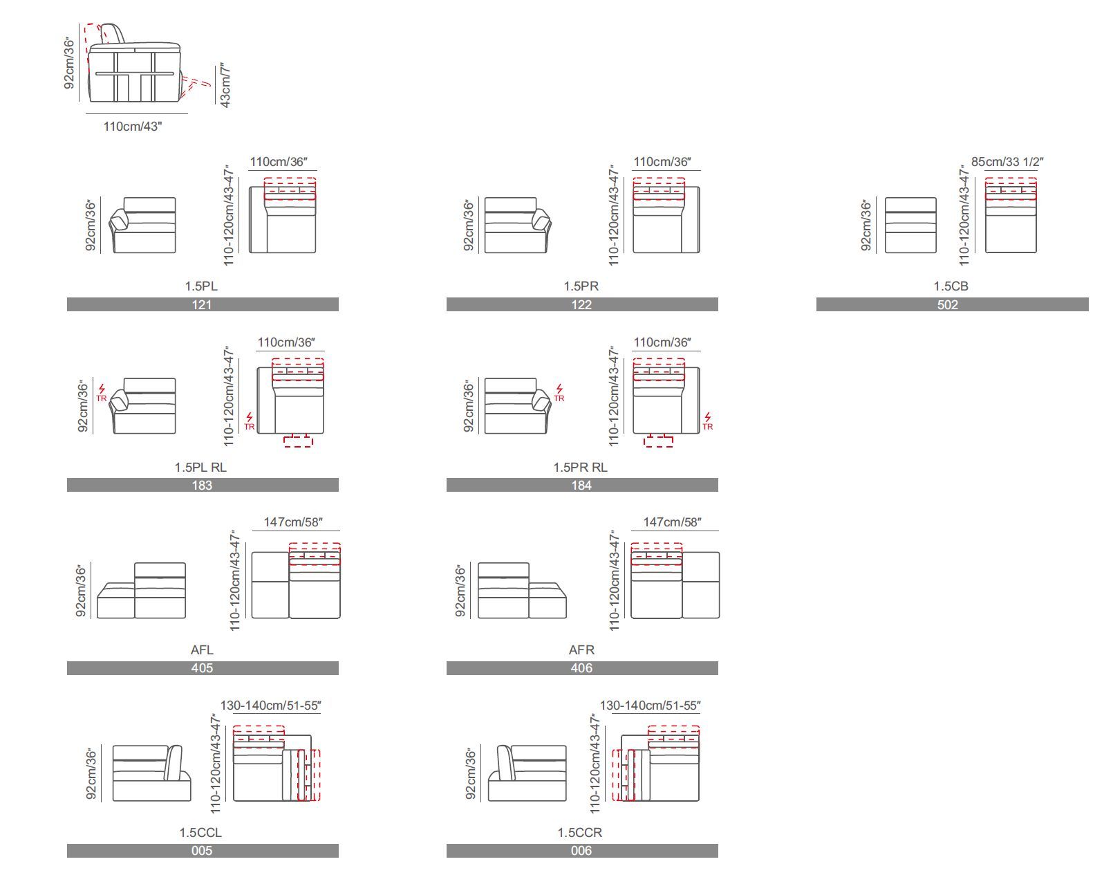 Кожаный угловой диван на 6 мест и более с электрическим движением CAMPO DE' FIORI SOFIA ARCH-00033020 - Вид №9