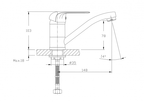 Смеситель для раковины Rush Fiji FI1835-26 хром 11522111 - Вид №1