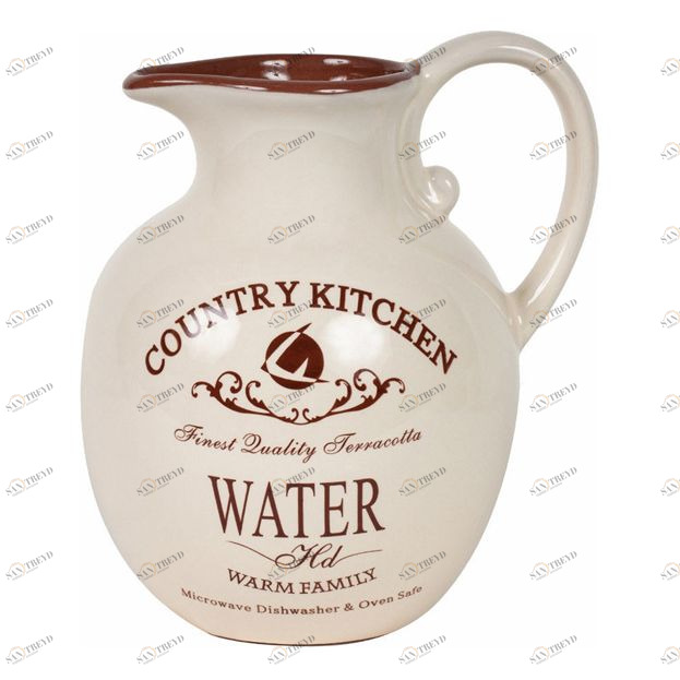 Кувшин керамический 1,85 л кремовый "Кухня в стиле Кантри" TERRACOTTA КУХНЯ В СТИЛЕ КАНТРИ 00-3947078 Бежевый 