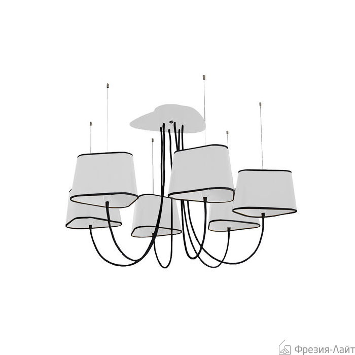 Designheure Lustre 6 Moyen Nuage Blanc bordure noire люстра подвесная 104500