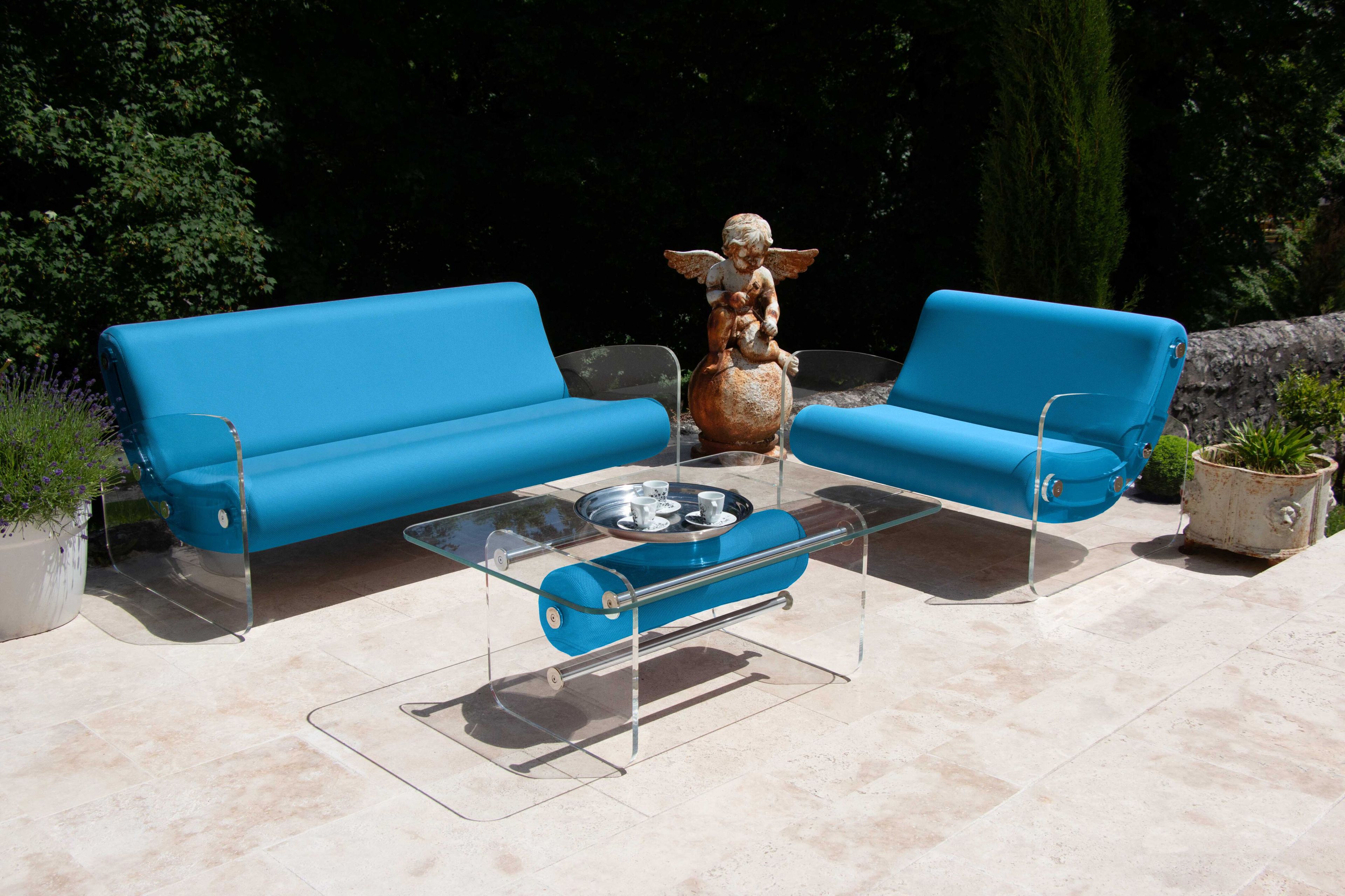 Кресло из ПММА и ткани с подлокотниками KUUMO MW03 ARCH-00140802 - Вид №3