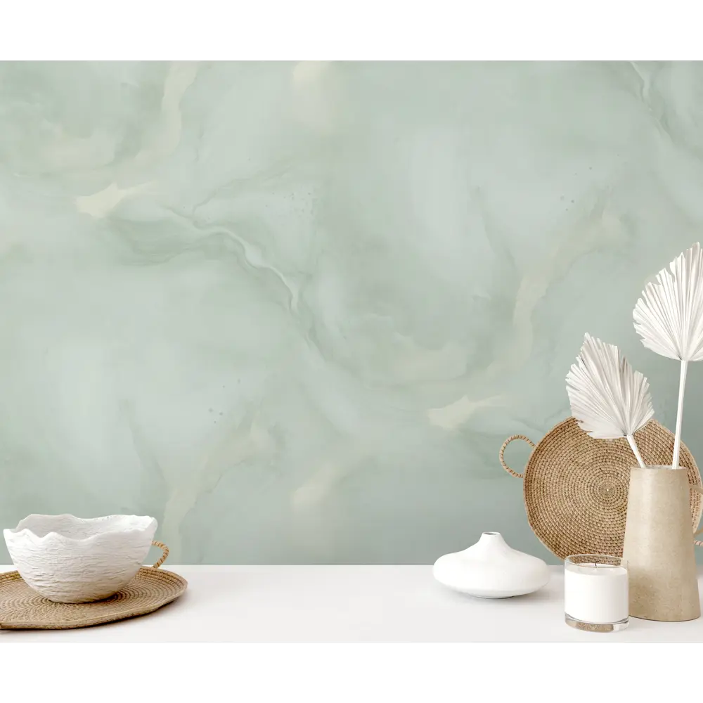 Victoria Stenova Yalta - Флизелиновые обои зеленые с рельефной текстурой 89369819 STLM-1373090 - Вид №3