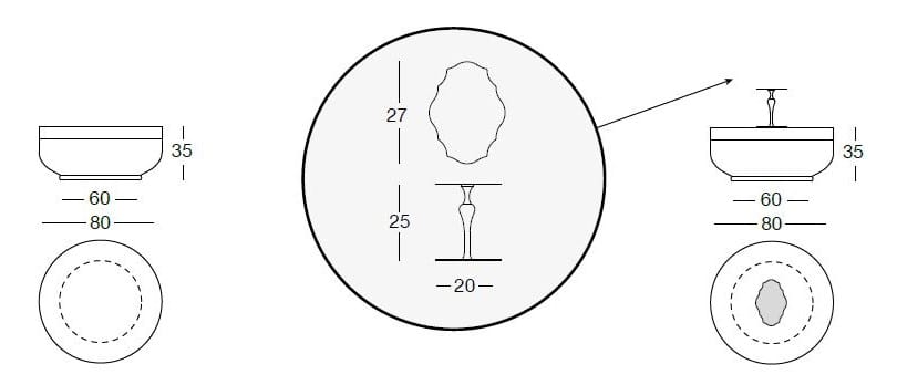 Круглый журнальный столик с подносом Longhi Loveluxe ARCH-00006870
