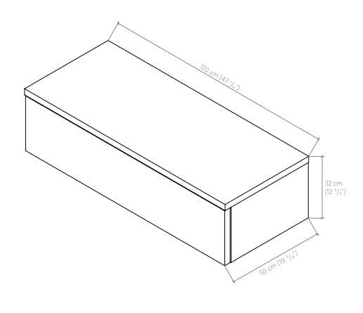 Подвесной одиночный умывальник с подвесным комодом Atlas Concorde Habitat Dialogo ARCH-00019182 - Вид №12